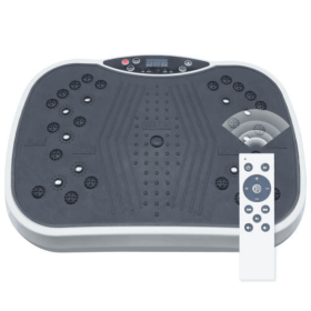 Vibrating Plate Fitness Equipment Full Body Workout Vibrating Fitness Platform Home Weight Loss And Body Shaping Training Equipment (Color: Grey)