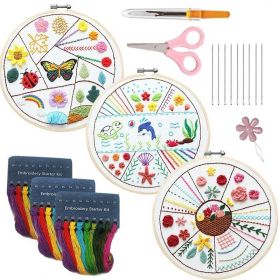 English Novice Handmade Sewing Kit Lu Embroidery Cross Practice Bag (Option: Style3-Bamboo Stretch 20cm)
