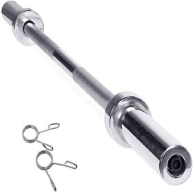 Olympic Barbell Bar Plates 4Ft Solid Iron Fitness Weightlifting (Color: as picture)